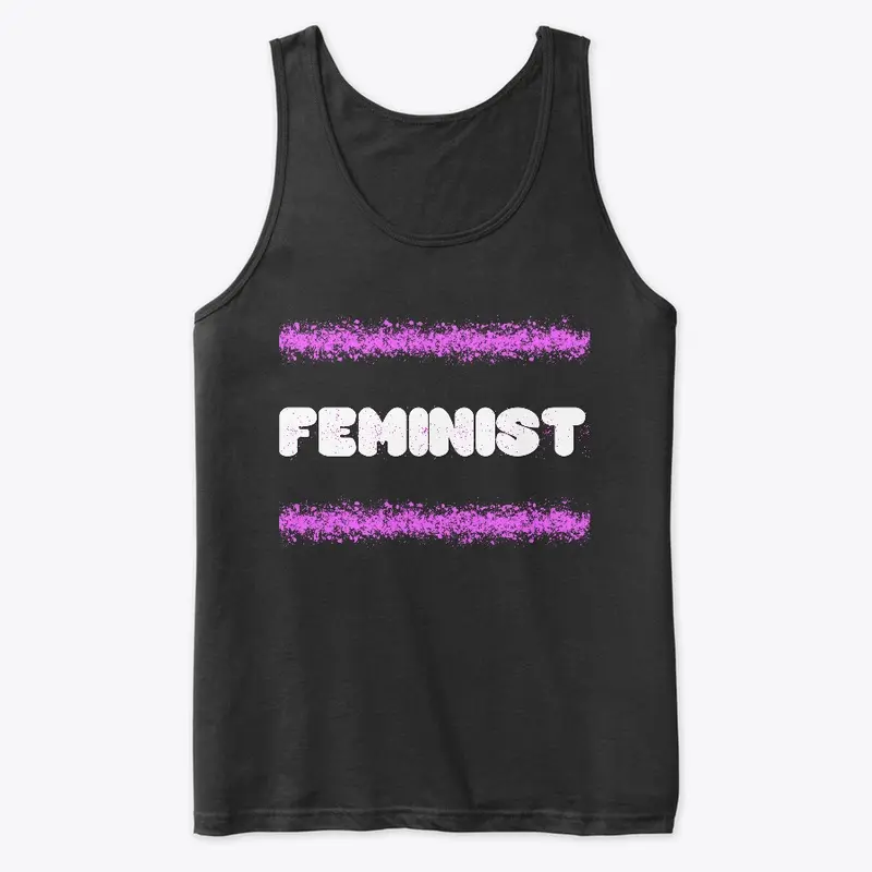 Feminist  Tshirts -White Line