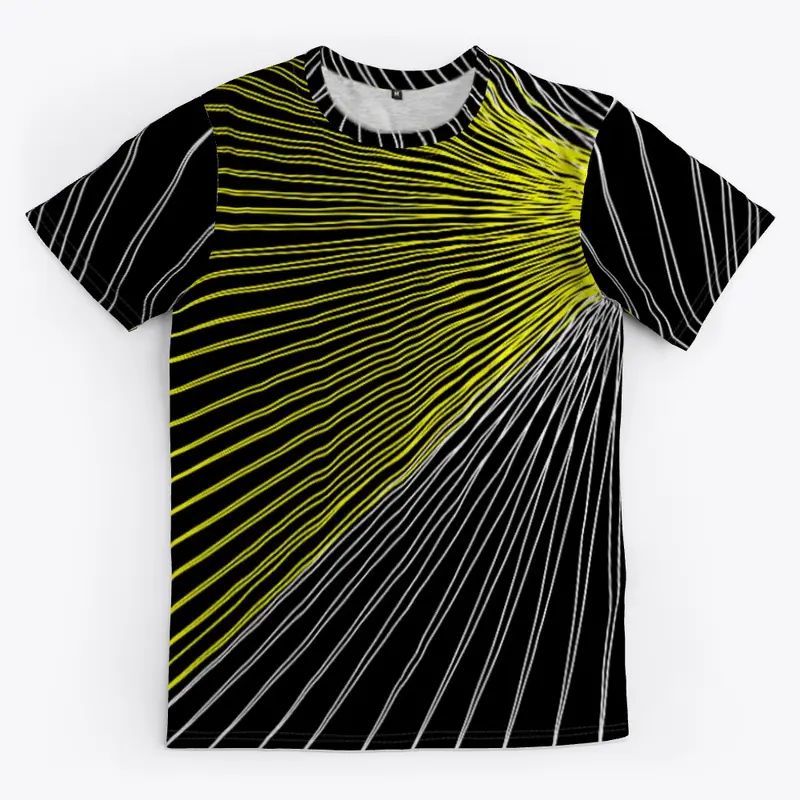 "shirtwxt" graphic lines yellow on black